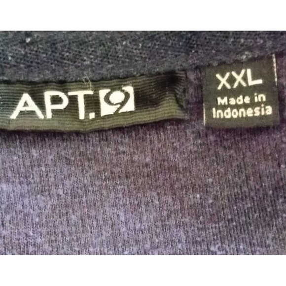 Apt. 9 Size XXL Sweatshirt Mens 1/4 Zip Pullover Long Sleeve Navy Blue Casual - Picture 7 of 9